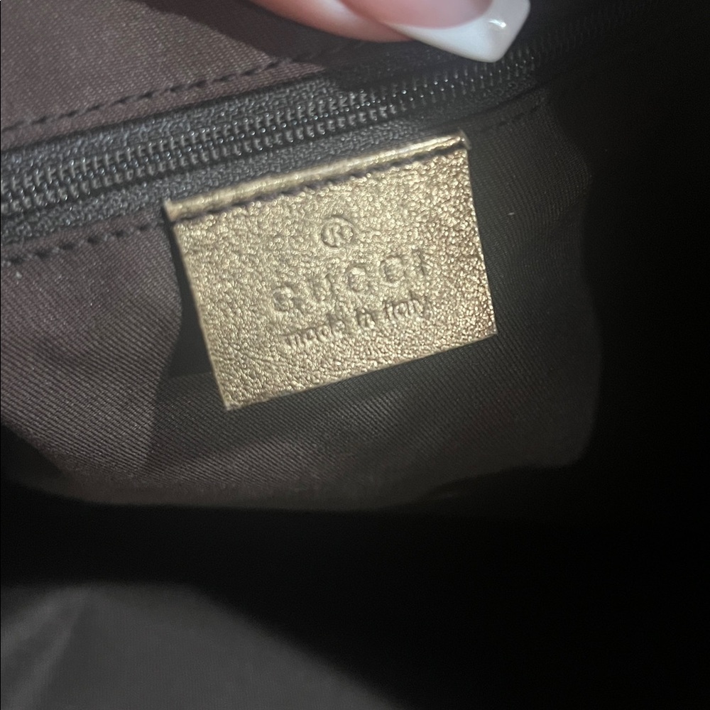 Gucci Vintage Brown and Gold Shoulder Bag - Picture 9 of 10